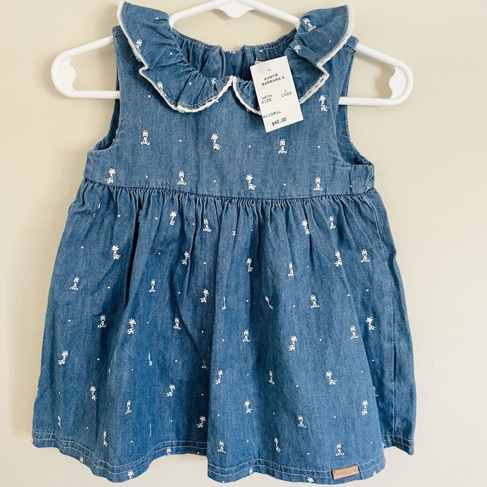 Mayoral giraffe Blue Jean dress